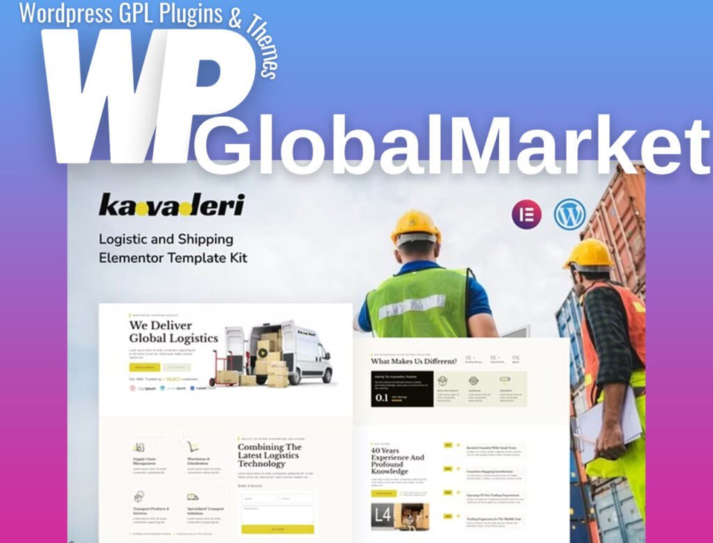 Kavaleri Logistic & Shipping Elementor Template Kit