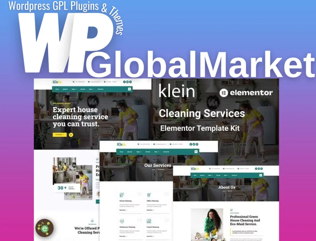 Klein – cleaning services elementor template kit