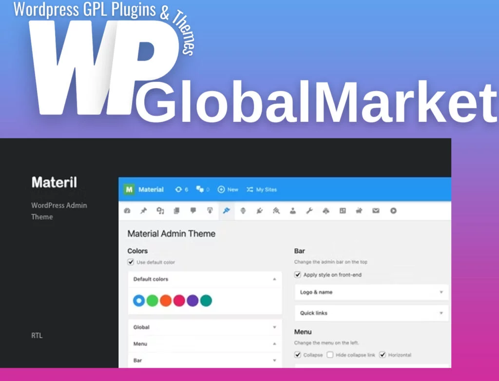 Materil wordpress material design admin theme