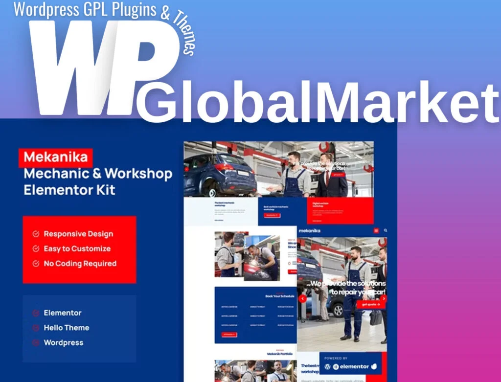 Mekanika – mechanic and workshop company template kit