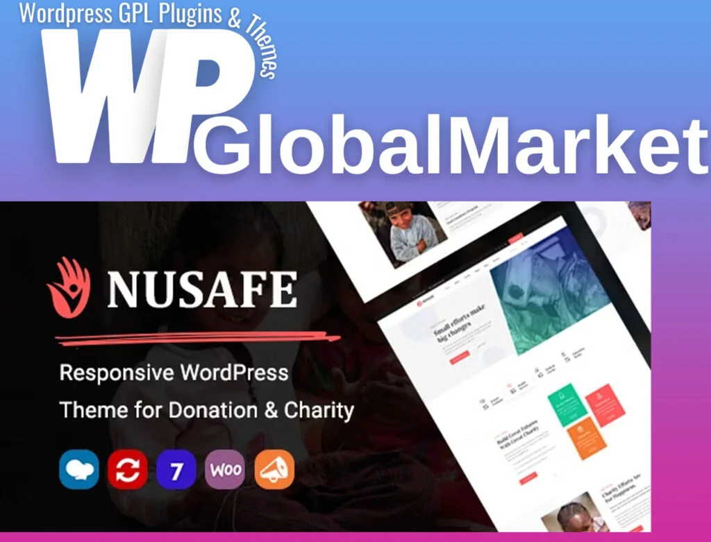 Nusafe | responsive wordpress theme for donation and charity