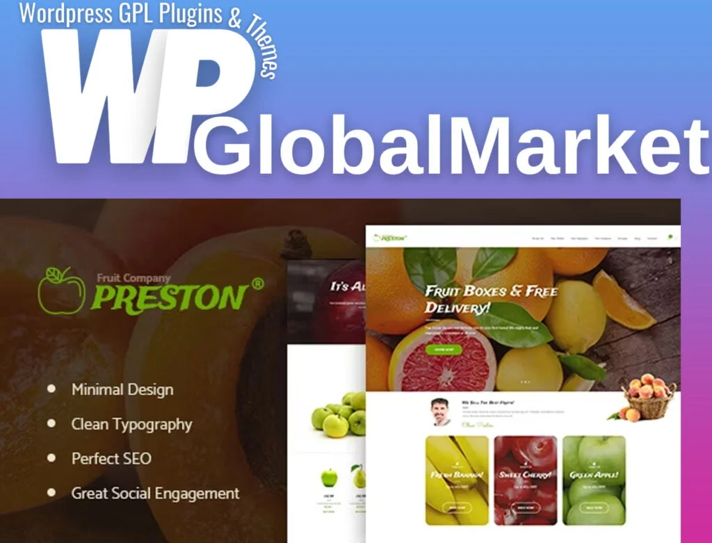 Preston | fruit company and organic farming wordpress theme