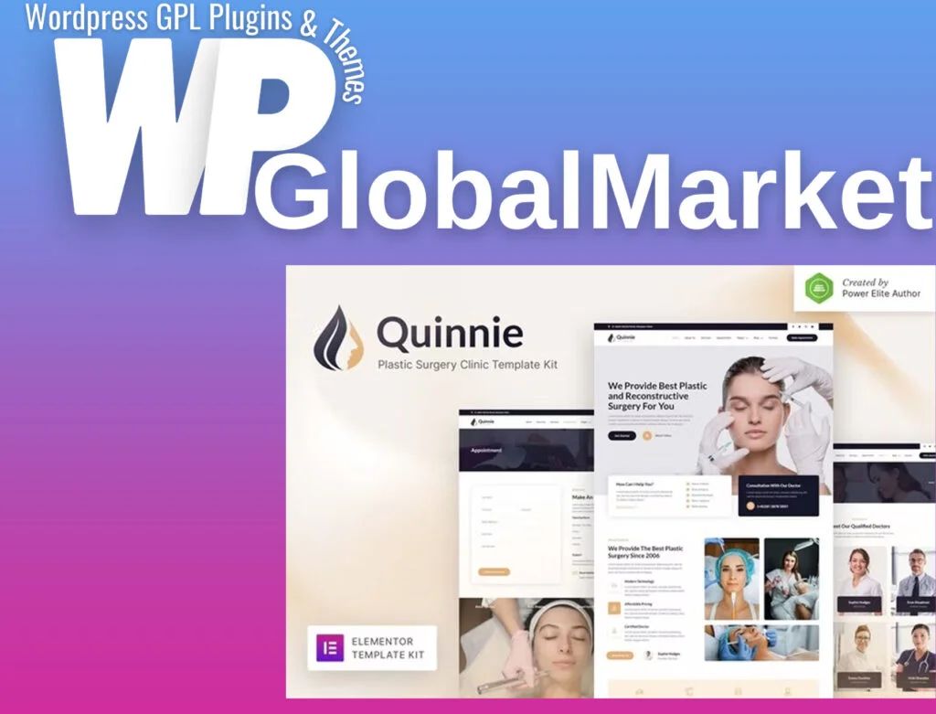 Quinnie – plastic surgery clinic elementor template kit