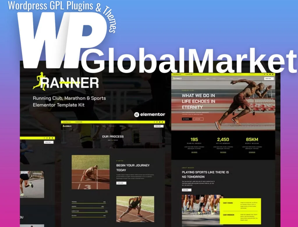 Ranner – marathon running club and sports elementor template kit