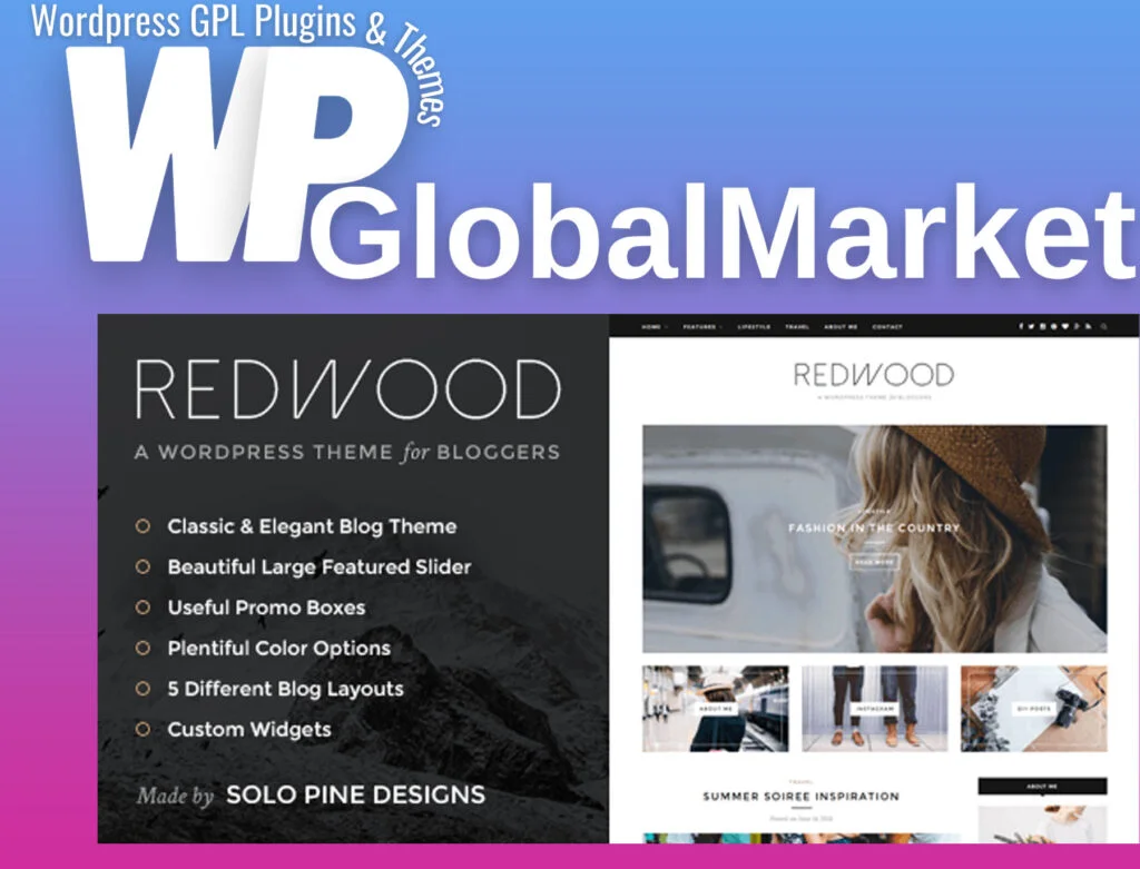 Redwood – a responsive wordpress blog theme