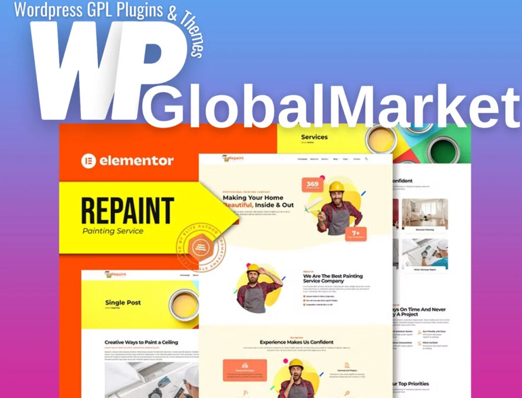 Repaint – painting company service elementor template kit