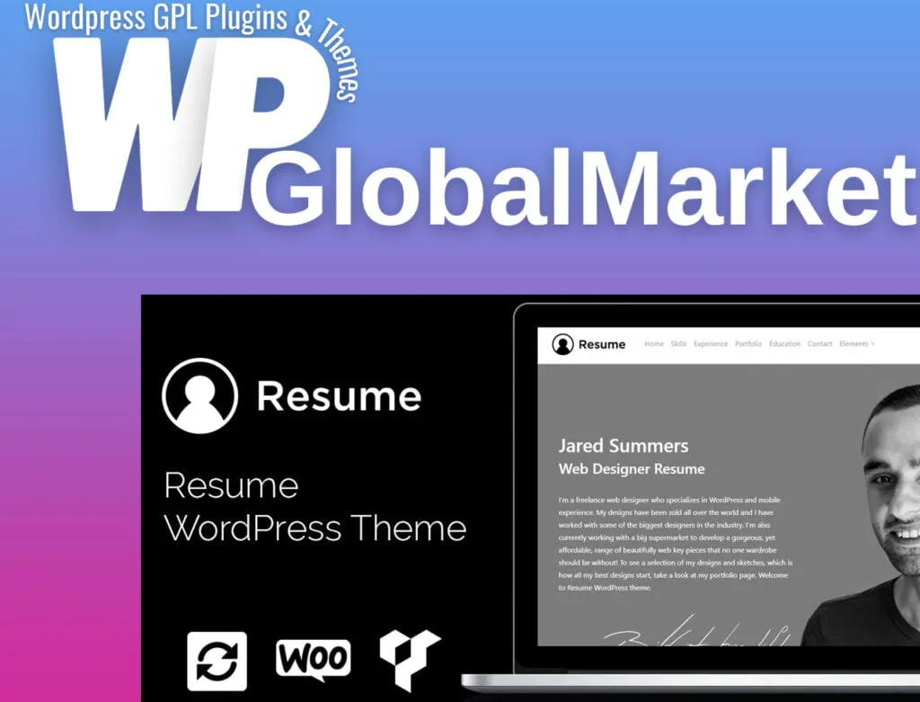 Resume wordpress theme