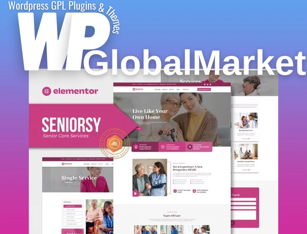 Seniorsy – senior care services elementor template kit