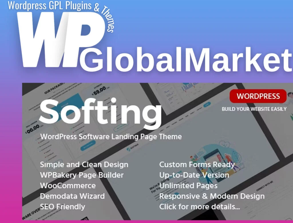 Softing – wordpress software landing page theme