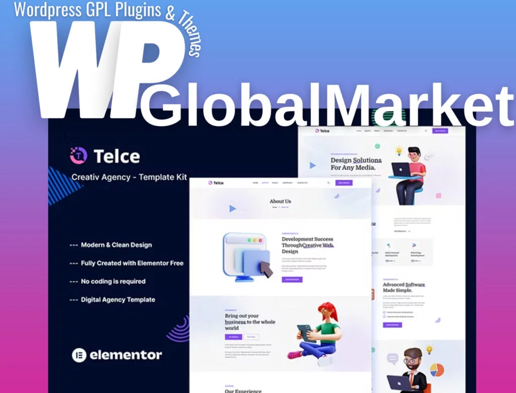 Telce – creative agency elementor template kit