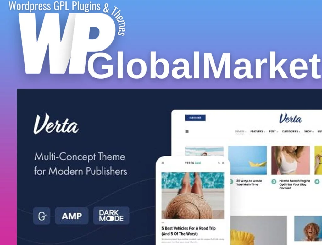 Verta – multiconcept modern publishers wordpress theme