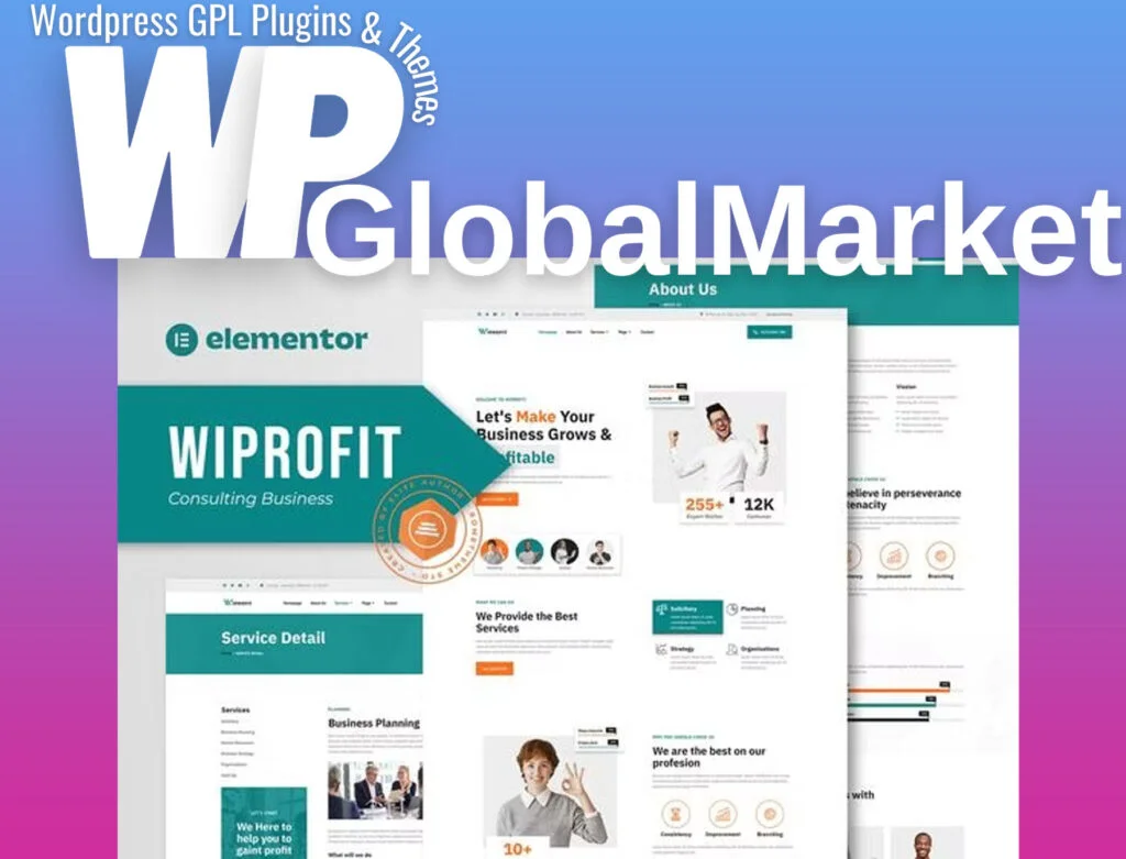 Wiprofit – consulting business elementor template kit