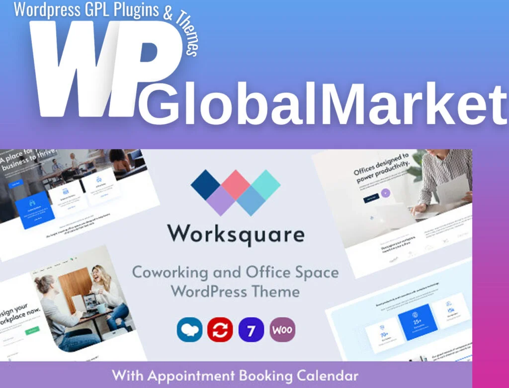 Worksquare – coworking and office space wordpress theme