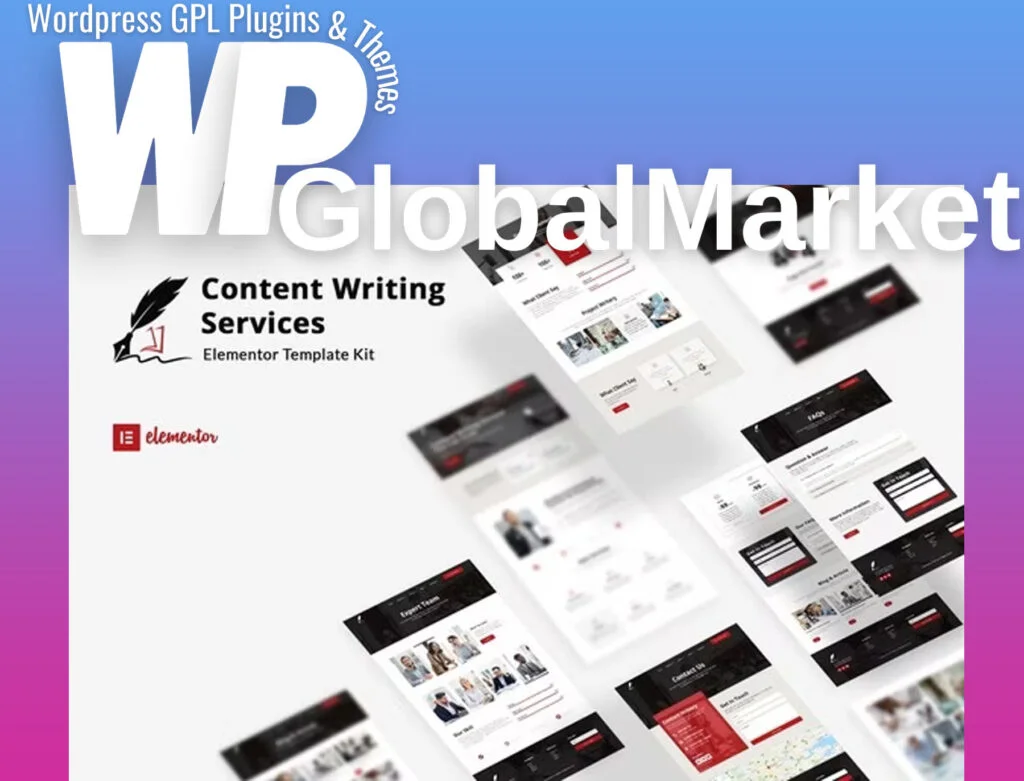 Writery – content writer service elementor template kit