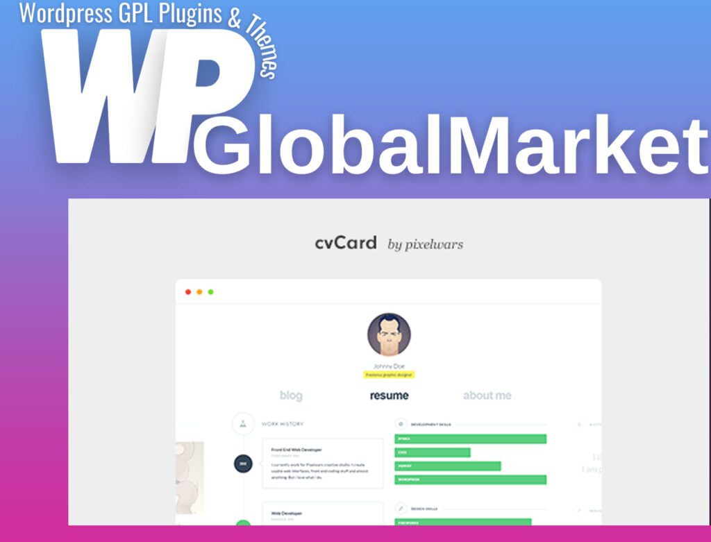 cvCard WP – Responsive vCard WordPress Theme