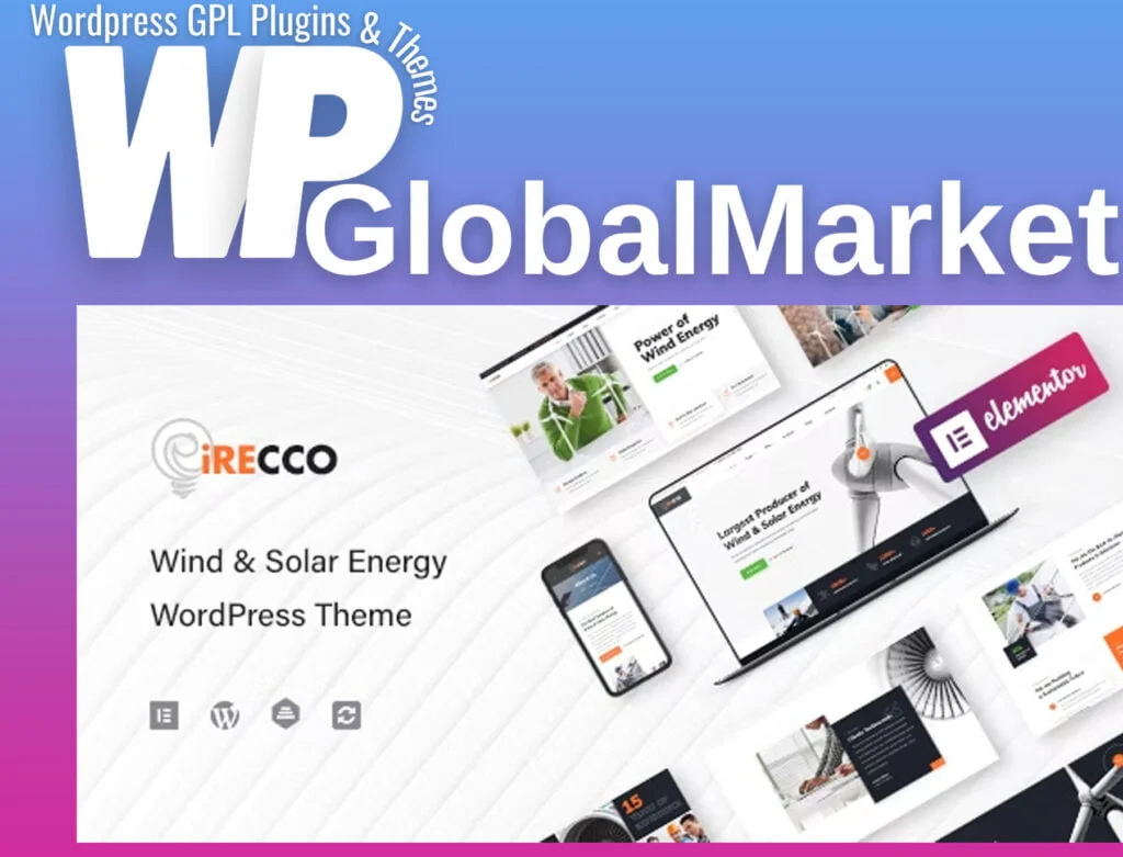 Irecco – wind and solar energy wordpress theme