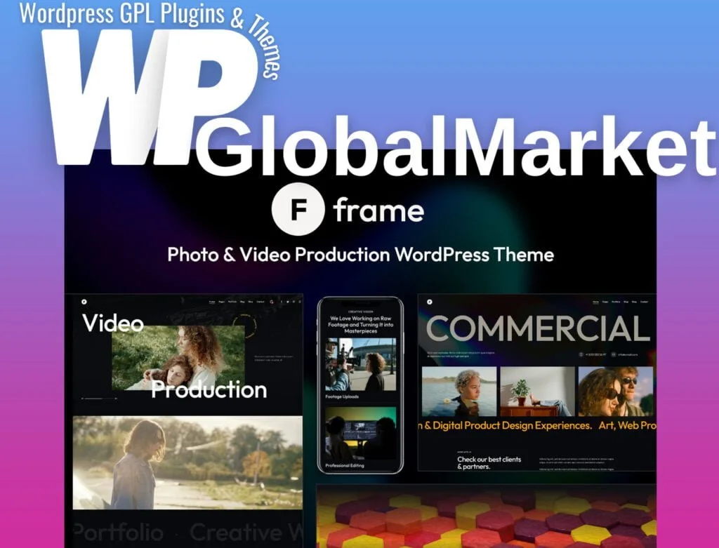 Frame – photo and video production wordpress theme