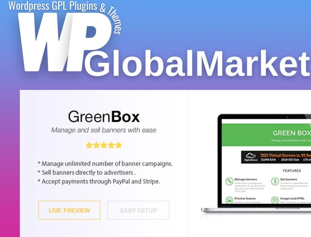 Green box for wordpress - manage and sell banners