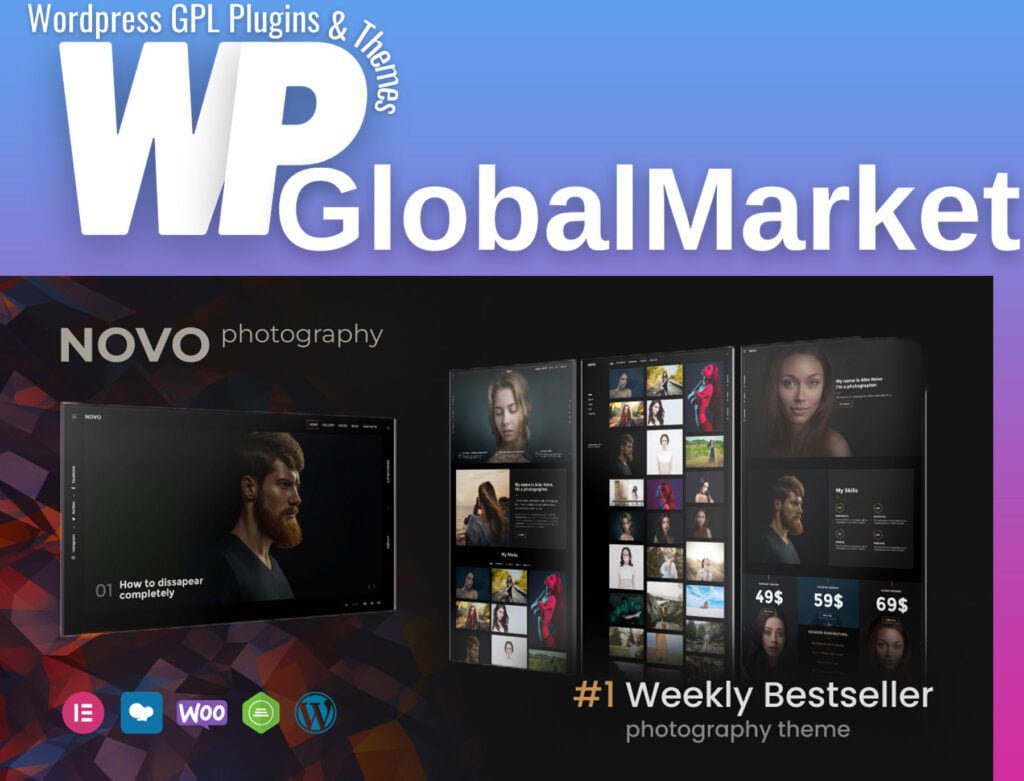 Novo – Photography Elementor Template Kit
