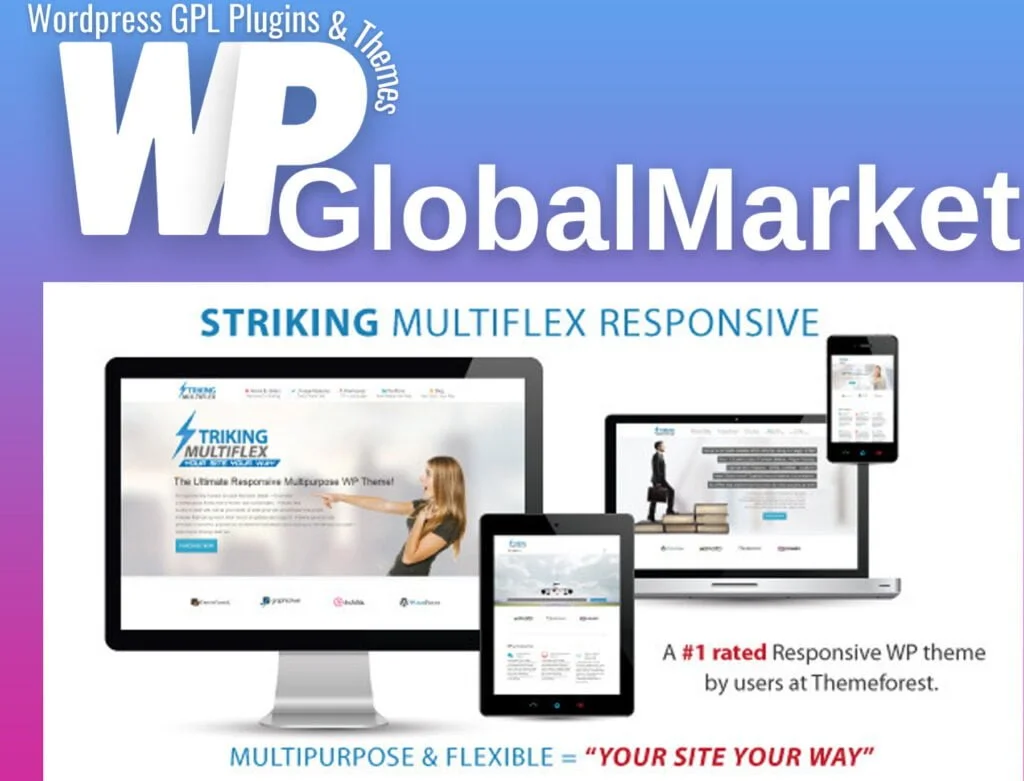 Striking multiflex & ecommerce responsive wp theme