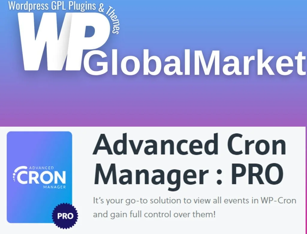 Advanced cron manager pro