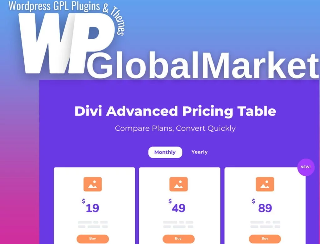 Advanced pricing table for divi