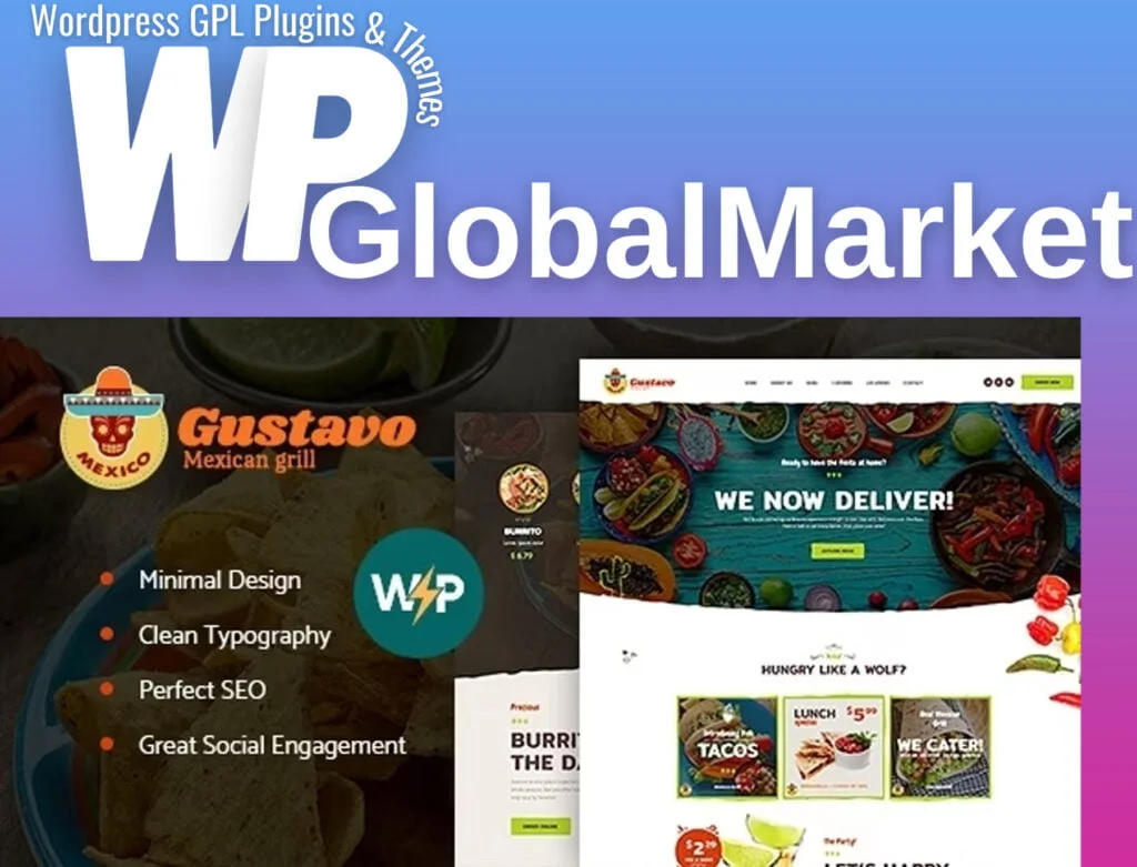 Gustavo | mexican grill, bar and restaurant wordpress theme