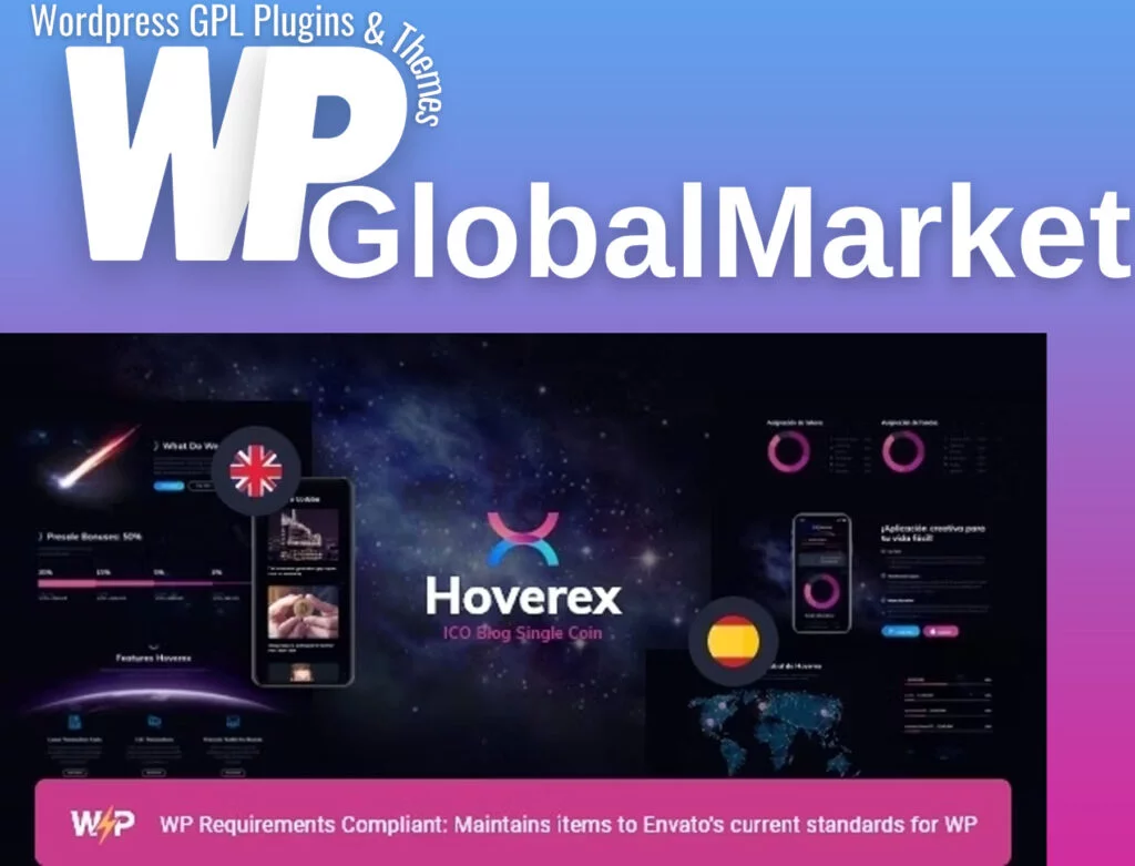 Hoverex | cryptocurrency, nft & ico wordpress theme + spanish