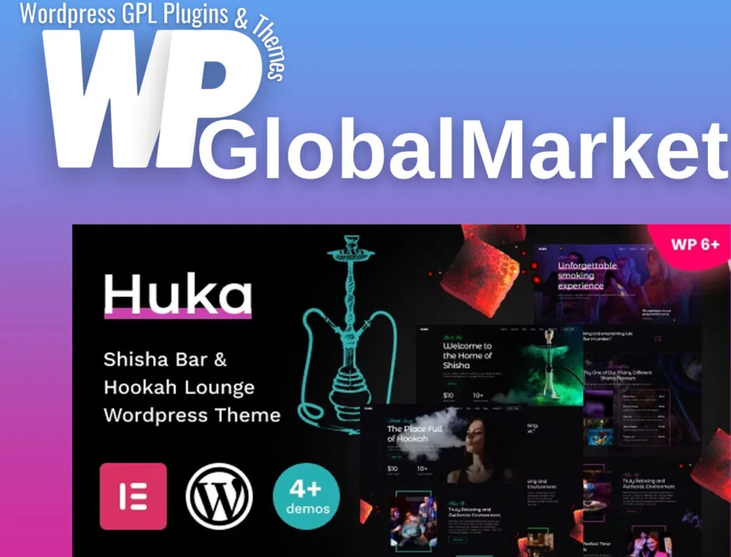 Huka  - shisha bar & hookah lounge wordpress theme