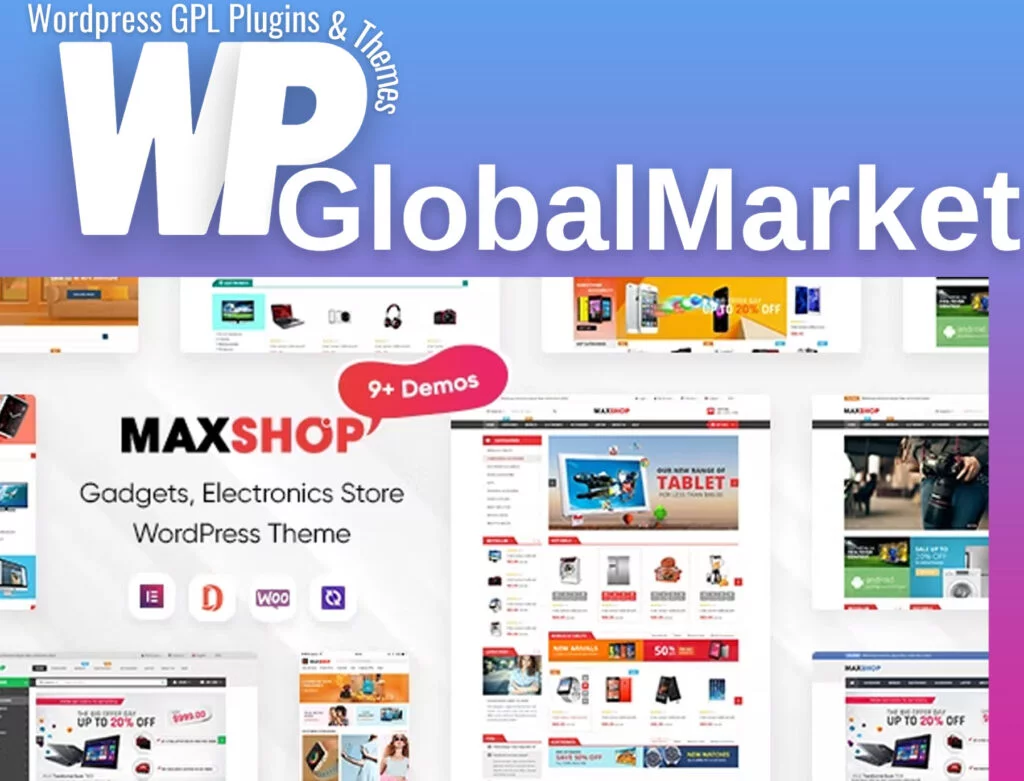 Maxshop - electronics store elementor woocommerce wordpress theme (9+ homepages, 2+ mobile layouts)