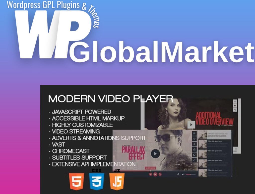 Modern Video Player for WordPress