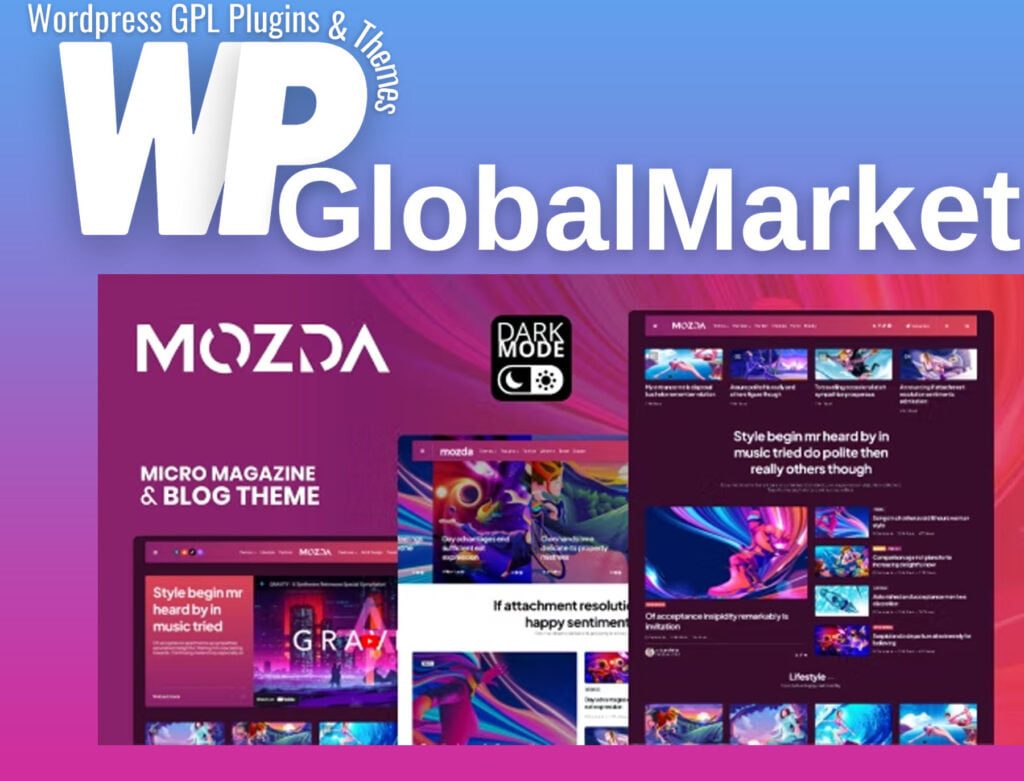 Mozda  – Micro Magazine & Blog Theme with Dark Mode
