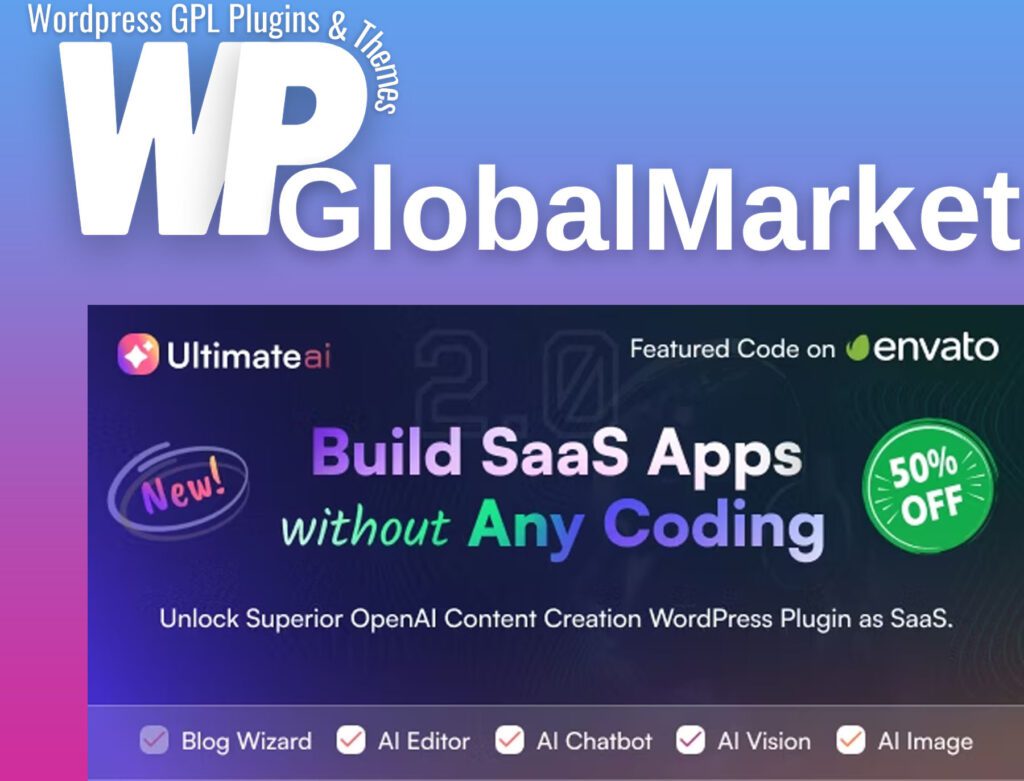 Ultimateai  - openai content generation wordpress app as saas