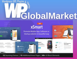 Xsmart - app landing page wordpress theme in tech presentation, promo marketing & advertising agency
