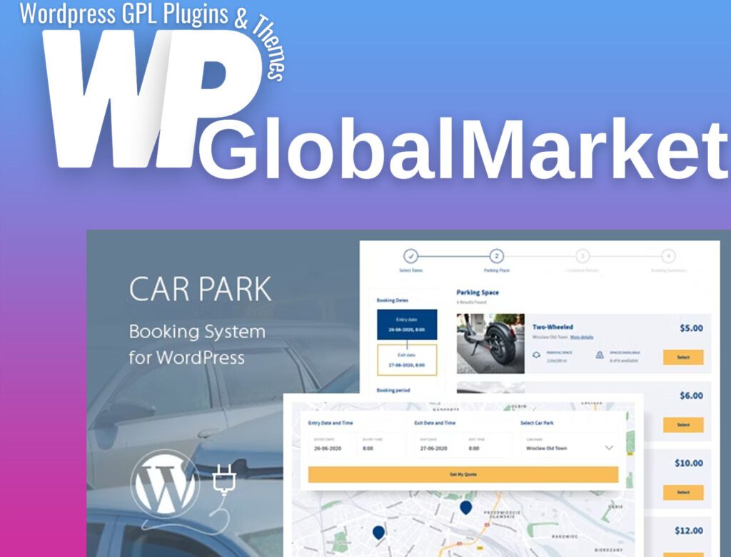 Car park booking system for wordpress