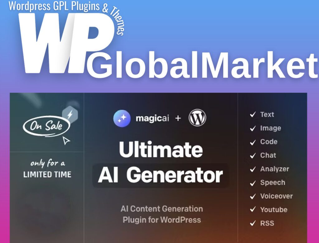 Magicai for wordpress – ai text, image, chat, code, and voice generator