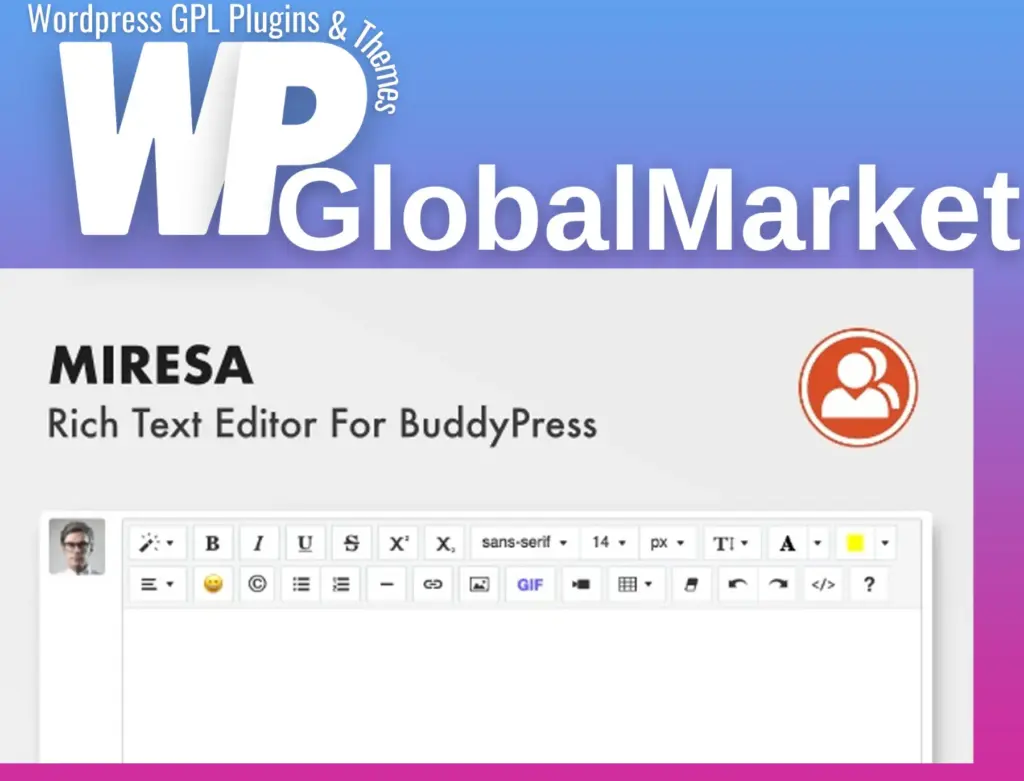 Miresa – wordpress rich text editor for buddypress