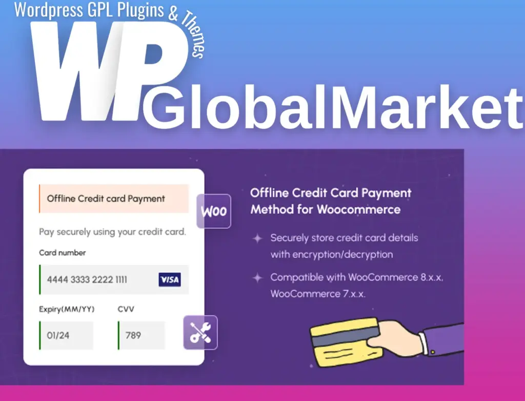 Offline credit card payment method woocommerce plugin