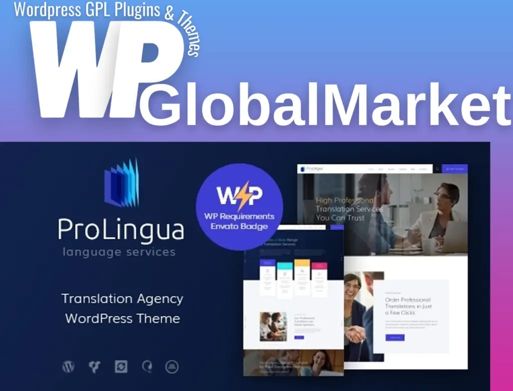 Prolingua – translation services wordpress theme