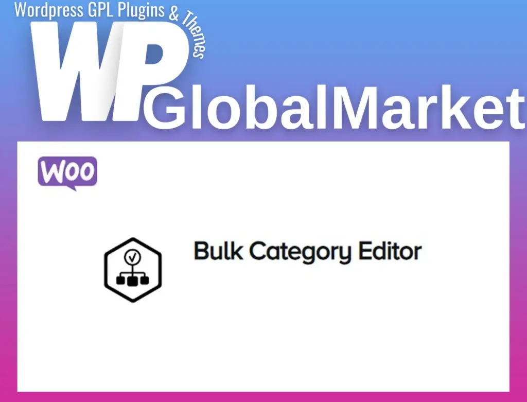 Bulk category editor for woocommerce