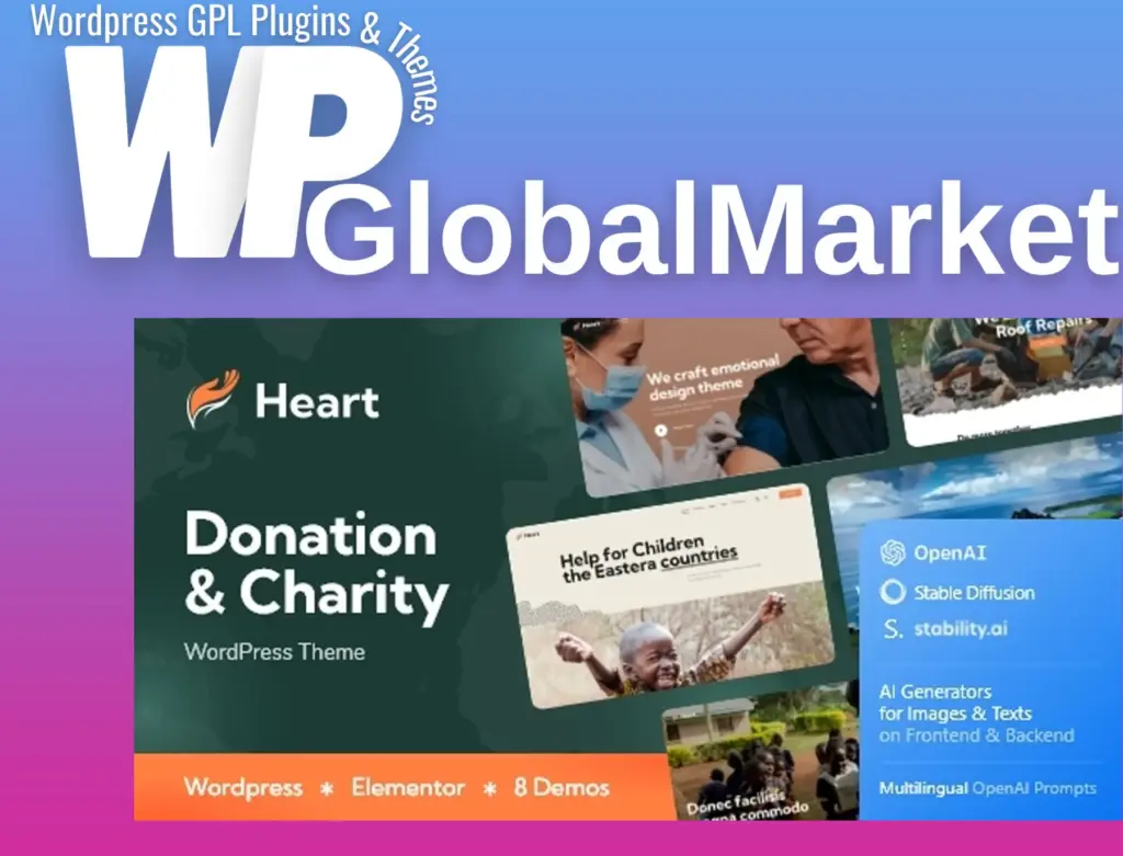 Heart – donation and non-profit theme