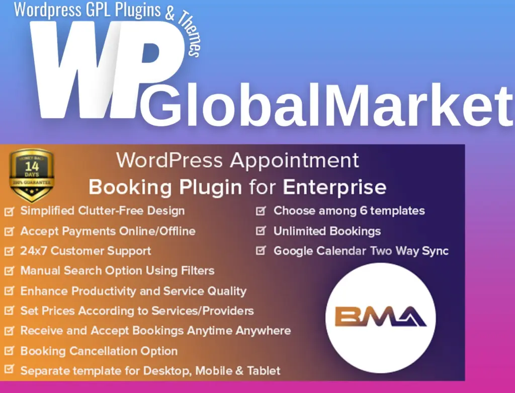 Bma – wordpress appointment booking plugin for enterprise