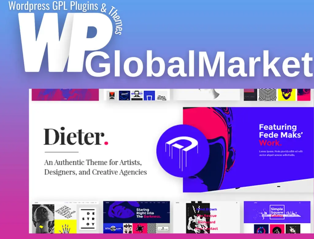 Dieter – authentic artist and creative design agency theme