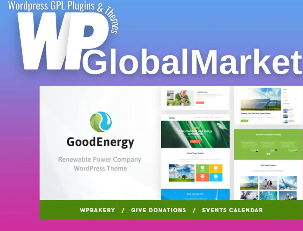 Good energy – ecology and renewable power company wordpress theme