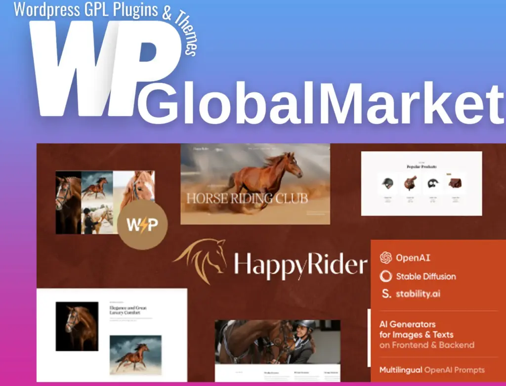 Happy rider – horse school and equestrian center wordpress theme