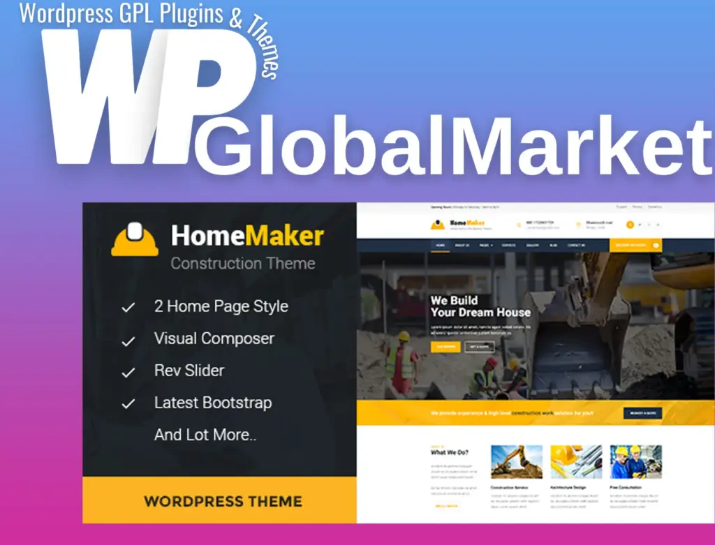 Homemaker – construction and builder wordpress theme