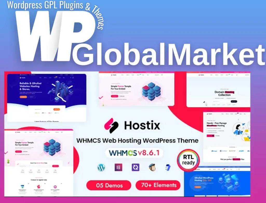 Hostix – hosting whmcs wordpress theme