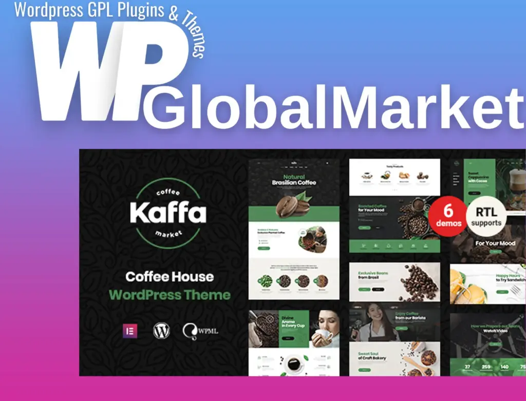 Kaffa – cafe and coffee shop wordpress theme