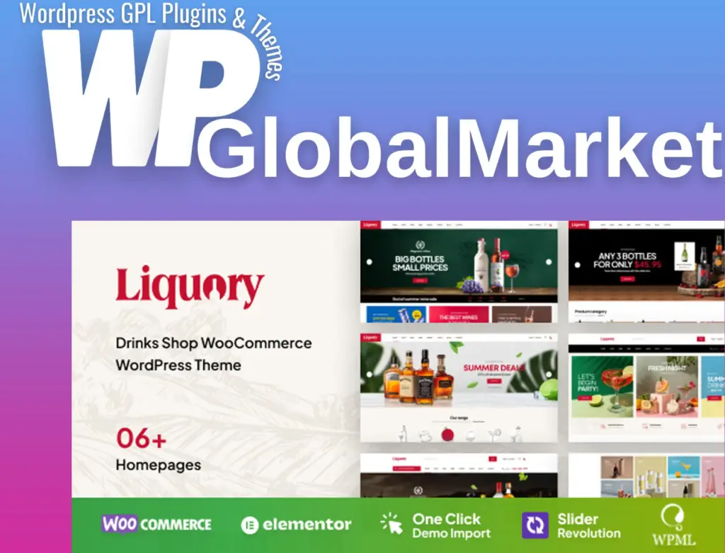 Liquory – drinks shop woocommerce theme