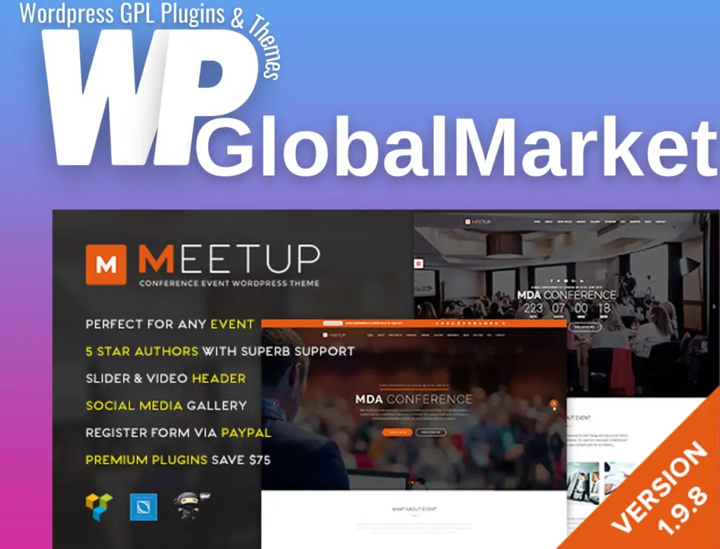 Meetup – conference event wordpress theme